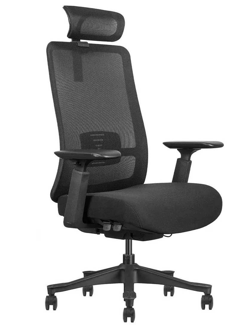 Крісло для оператора LUX- V1-BH-02 BLACK ергономічне