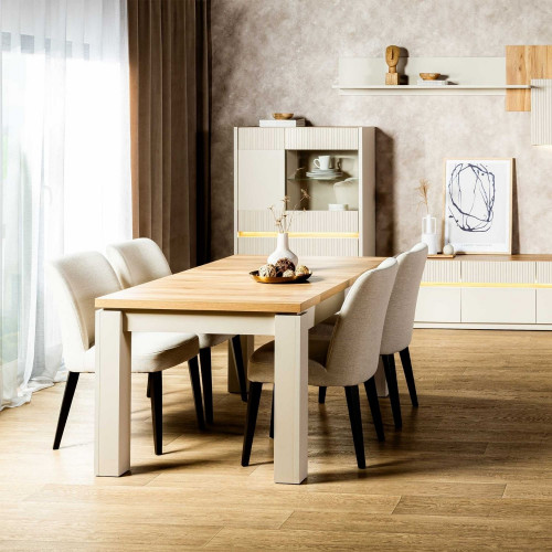Стол обеденный Forte OAK SQUERE LATT44 песочный-дуб Маувелла