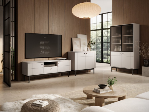 Витрина Perfect Home Джапанди / Japandi WT104 2-дверная Кашемир