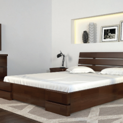 Кровать деревянная RBV- Дали Люкс (высота царги 32 см)
