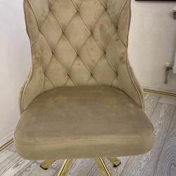 Стул поворотный  EXI- CAMELIA  бежевый велюр 