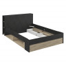 IDEA Многофункциональная кровать 140x200 STORAGE дуб/черный антик