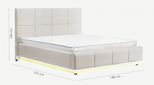 Кровать с подьемным механизмом CRV- Eclipse 160*200 с подсветкой