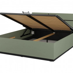 Кровать с газовым подъемником Helvetia CROSS S (дымчатый зеленый/черный)