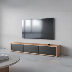 Тумба под телевизор навесная Helvetia FRIDA 24DJMT38 (дуб промасленный/антрацит)