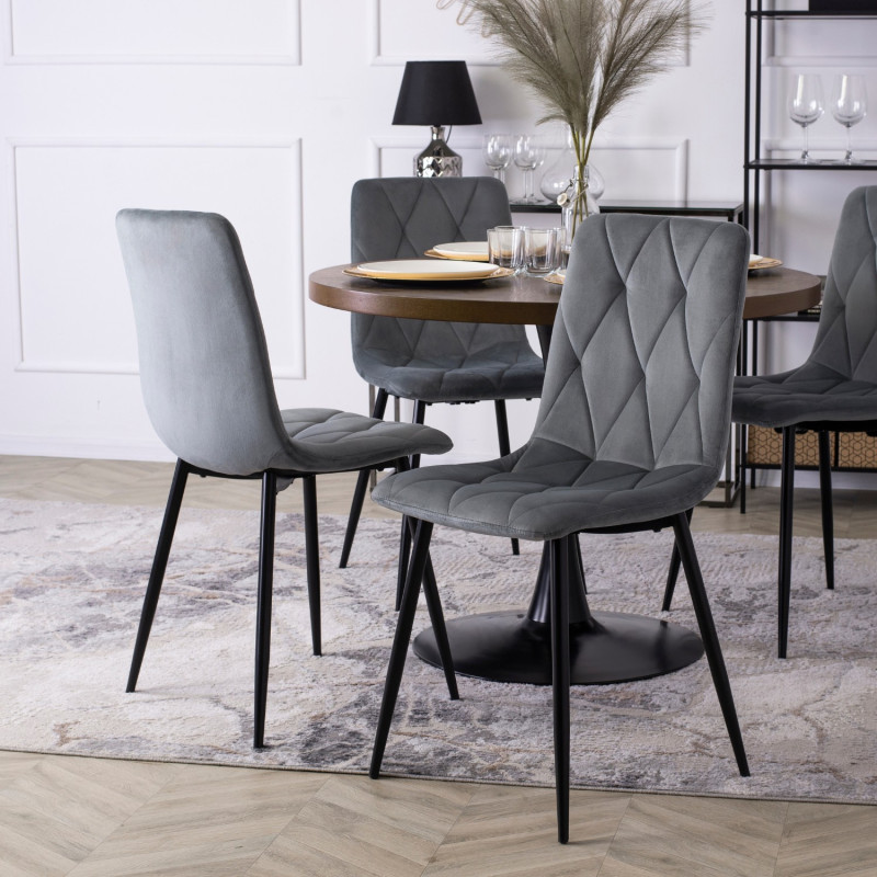 Стул обеденный MEBEL ELITE Piado велюр серый 