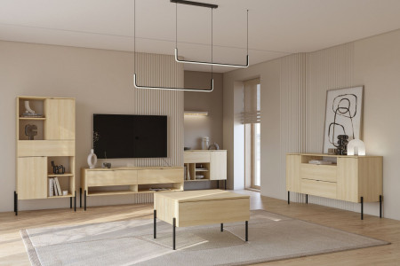 Комод на 2 двери и 2 ящика Helvetia ORE 24LGOG26 (дуб Линдберга)