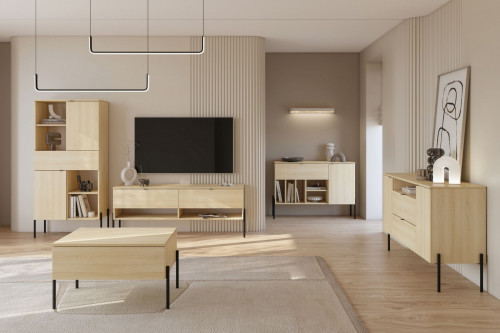 Комод на 2 двери и 2 ящика Helvetia ORE 24LGOG26 (дуб Линдберга)