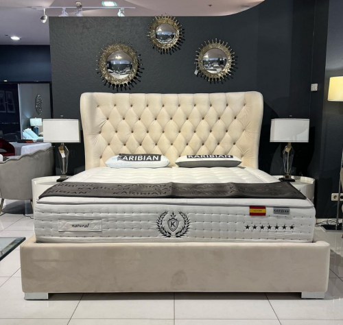 Кровать двухспальная с подъемным механизмом TOP- Легаси бежевый 1,6