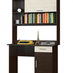 Стол письменный с надстройкой EVR- Школьник-3 венге + дуб молочный