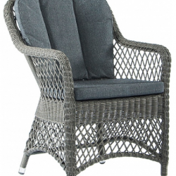 Кресло из техноротанга Alexander Rose TEA- MONTE CARLO OPEN WEAVE CHAIR (W/CUSHION)