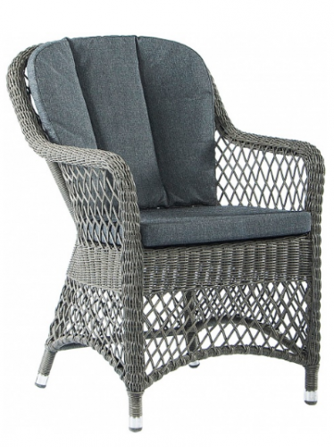 Кресло из техноротанга Alexander Rose TEA- MONTE CARLO OPEN WEAVE CHAIR (W/CUSHION)