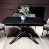 Стол раскладной CRV- Alba,Charcoal black ceramic top black base,140 см, черный
