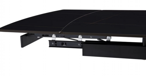 Стол раскладной CRV- Alba,Charcoal black ceramic top black base,140 см, черный