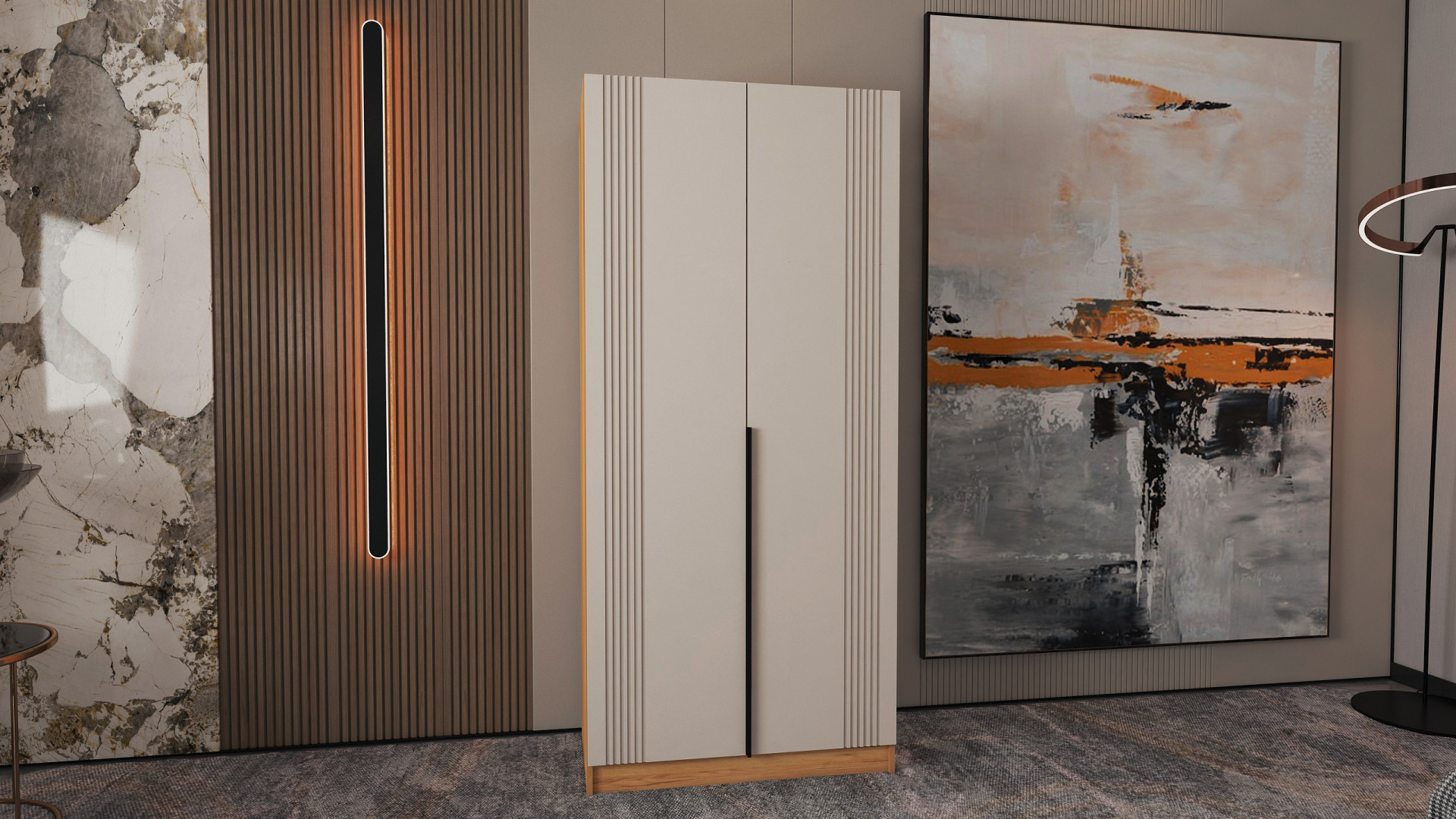 Шкаф на 2 двери ViA- APC А-2 (дуб тахо/кашемир)