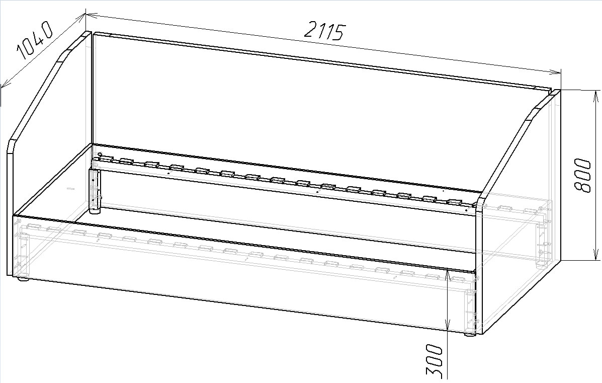 Детская односпальня кровать с ортопедическими ламелями KOD- КР-ДЕТ-М радиус