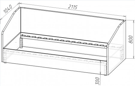 Детская односпальня кровать с ортопедическими ламелями KOD- КР-ДЕТ-М радиус