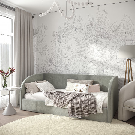 Детская односпальня кровать с ортопедическими ламелями KOD- КР-ДЕТ-М радиус