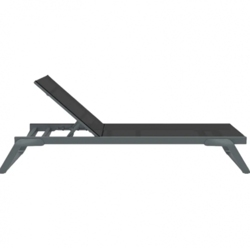 Шезлонг из полипропилена Siesta Tropic (серый/черный)  