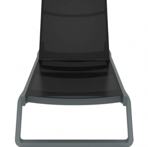 Шезлонг из полипропилена Siesta Tropic (серый/черный)  