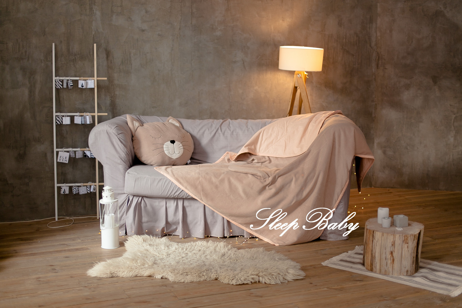 Одеяло + подушка SleepBaby Кошка