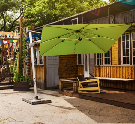Зонт с чехлом Glatz TEA- Sombrano S+ квадратный 350х350 см с боковой мачтой