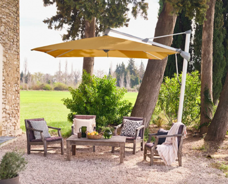Зонт с чехлом Glatz TEA- Sombrano S+ квадратный 350х350 см с боковой мачтой