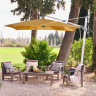 Зонт с чехлом Glatz TEA- Sombrano S+ квадратный 350х350 см с боковой мачтой