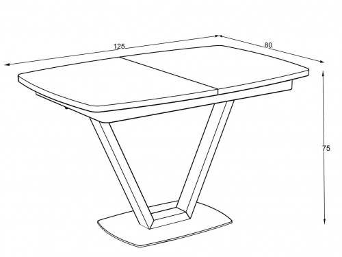 Стол раздвижной Avn- NIKA 125-165x80 Marmo Mat