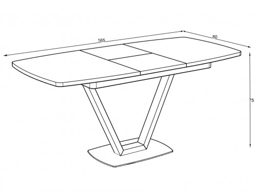 Стол раздвижной Avn- NIKA 125-165x80 Marmo Mat