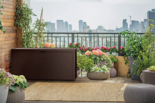Ящик для хранения ECO- Keter Emily Box 270 л, коричневый