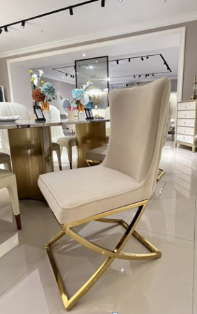 Мягкий стул с золотыми ножками Elt- DW56