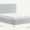 Кровать с подьемным механизмом CRV- Eclipse Silver breeze charm 180*200 с подсветкой   