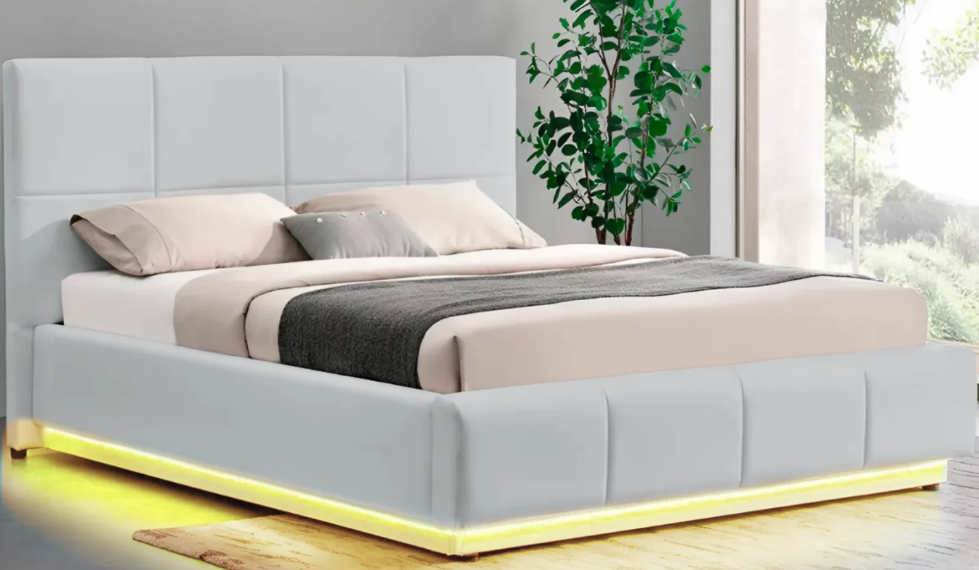 Кровать с подьемным механизмом CRV- Eclipse Silver breeze charm 180*200 с подсветкой   