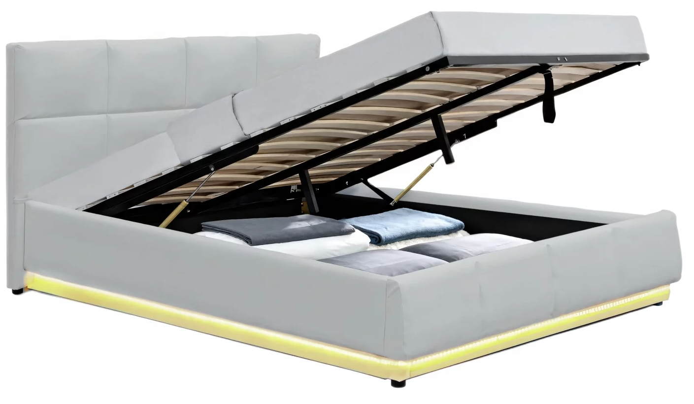 Кровать с подьемным механизмом CRV- Eclipse Silver breeze charm 180*200 с подсветкой   