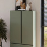 Шкаф на 2 двери с 1 ящиком  Helvetia CROSS S 24GWMY38 (дымчатый зеленый/черный)