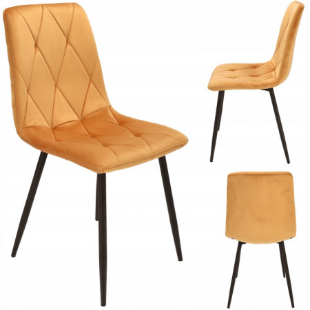 Стул обеденный MEBEL ELITE Piado велюр горчичный 