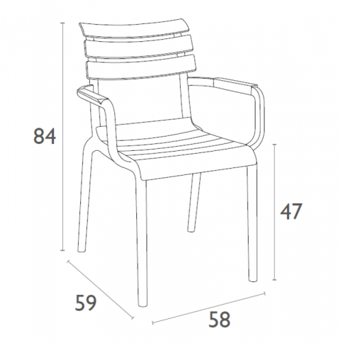 Стул уличный Siesta Paris (бежевый)