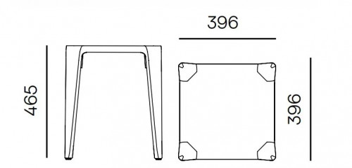 Стол кофейный уличный VLL- FERNE Lottie (антрацит, серый)