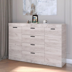 Большой комод EVR- Соната-8 крафт белый