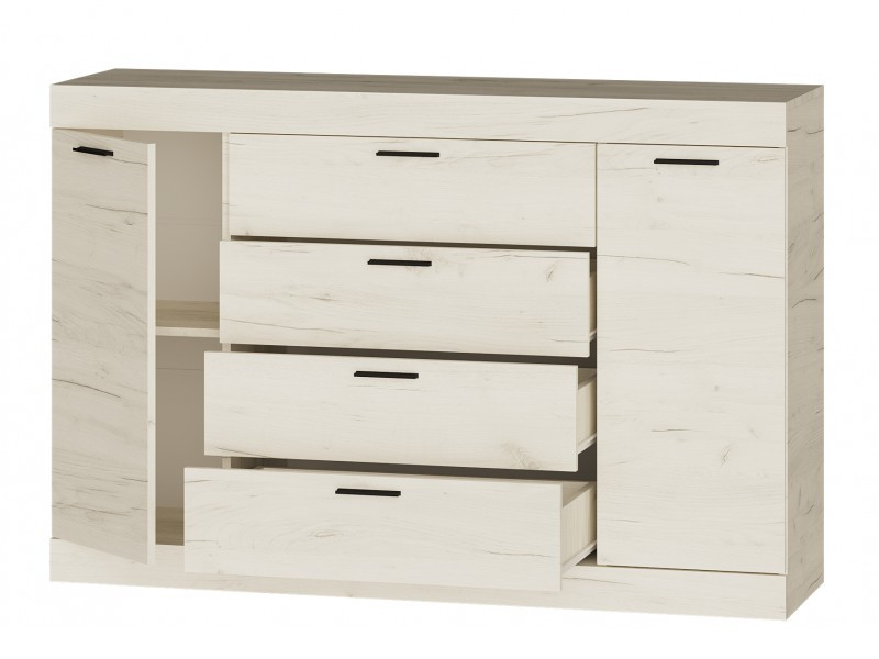 Большой комод EVR- Соната-8 крафт белый