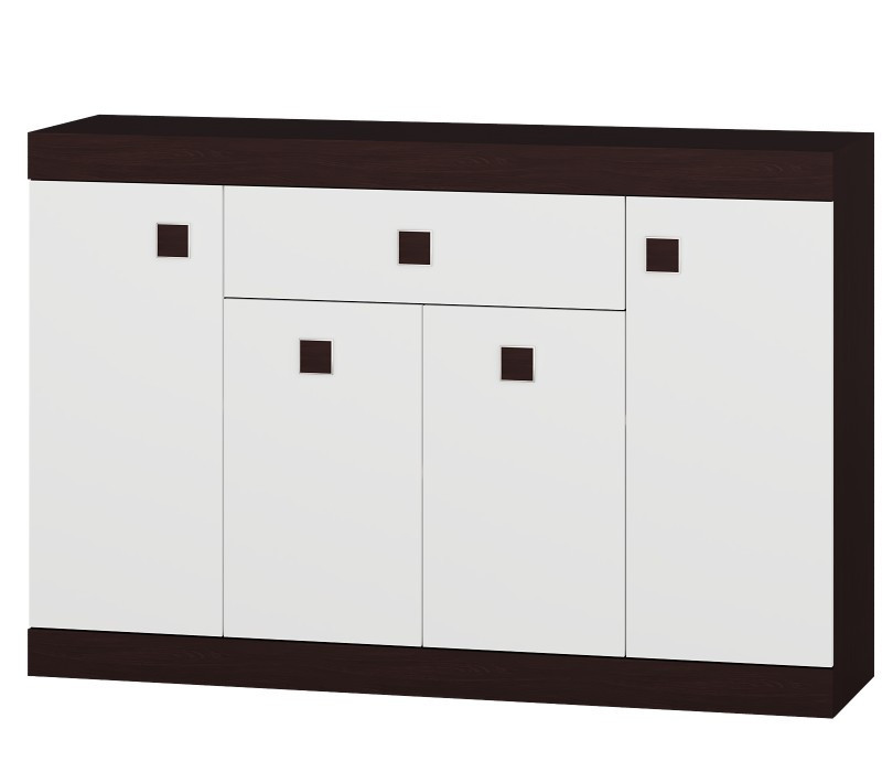 Прихожая(модульная) EVR- Соната-2 венге темный + белый