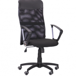 Кресло офисное MFF- Ultra сиденье А-1/спинка Сетка черная, вставка Скаден черный 