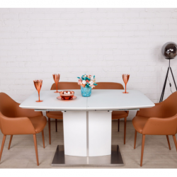Стол обеденный модерн NL- Даллас (DALLAS) белый