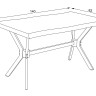 Стол обеденный Avn- NWOOD 140x80 Walnut грецких орех