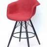 Кресло полубарное OND- Leon Soft BK Вискоза (красный К-9, коричневый К-10)