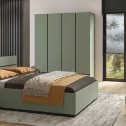 Спальный комплект Helvetia CROSS S (дымчатый зеленый/черный)