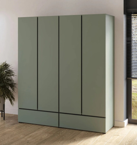 Спальный комплект Helvetia CROSS S (дымчатый зеленый/черный)