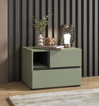 Спальный комплект Helvetia CROSS S (дымчатый зеленый/черный)