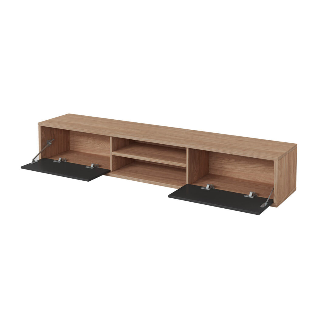 Тумба под телевизор навесная Helvetia FRIDA 24DJMT40 (дуб промасленный/антрацит)